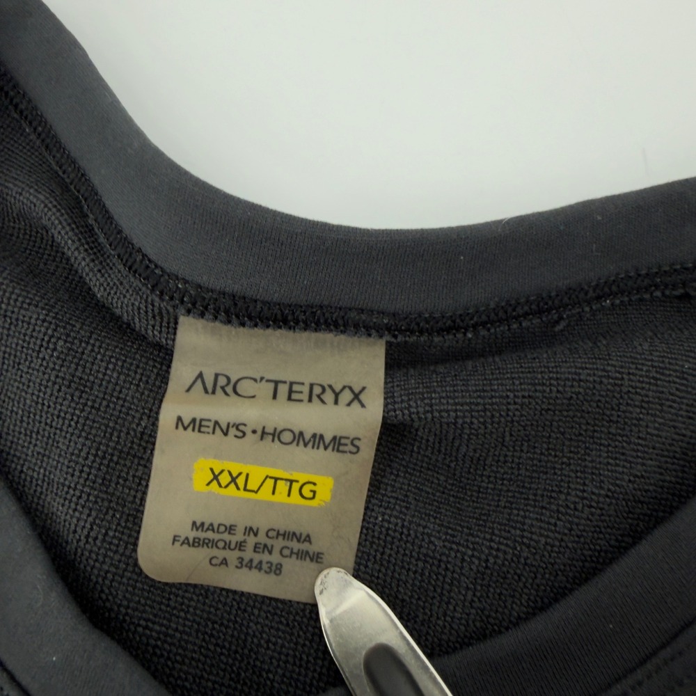 Arcteryx Mens Phase AR Crew Long Sleeve Shirt Charcoal Grey XXL Base Layer - Picture 3 of 7